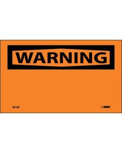 National Marker W1 Blank "Warning" Sign