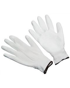 Seattle Glove WPU4 White PU palm coated Gloves, white nylon knit (Sold by the dozen)