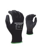 Task MH8130B Black Polyester 13 Gauge Glove with PU Coating