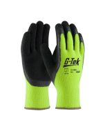 PIP 41-1420 G-Tek Hivis Yellow Acrylic Glove with Crinkle Latex